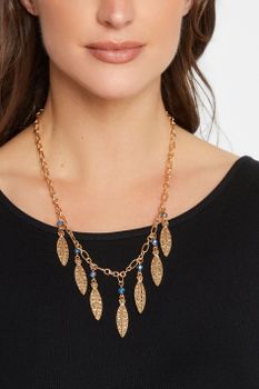 Collar Dorado De Hojas