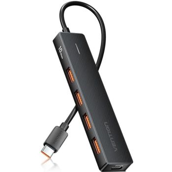 Vention CHJBB Hub 5 en 1 USB-C a USB-A 3.2 Gen2x4/USB-C 10G 0.15m Negro