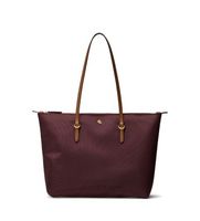 lauren ralph lauren para mujer 431916737045 bolso keaton de nylon granate osfa casual nylon reciclado