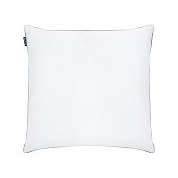 Almohada De Plumas Y Plumón De Pato De Perfil Alto Para Cama Triple Compartimento Funda De Algodón De Primera Calidad Blanco 80 X 80 Cm Teide
