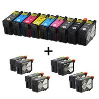 compatible multipack epson t15719 full set  8 extra black ink cartridges 17 pack
