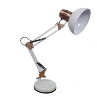 fabrilamp flexo articulable blanco con detalles cobre rutilo