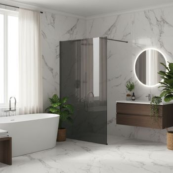 Pared De La Ducha Rea Flexi Grey Titanium 140