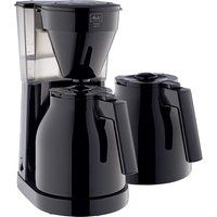 melitta easy top therm ii filter coffee machine with spare jug - black black
