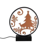lampara de mesa xmas3 cobre negro metal diametro 30x30 cm