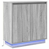 aparador led gris sonoma 71 x 345 x 75 cm madera de ingenieria vidaxl