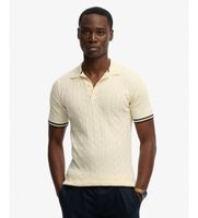 superdry para hombre m1110441a polo textura beige xl casual algodon manga corta