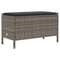 reposapies de jardin gris y gris oscuro 80 x 38 x 45 cm vidaxl