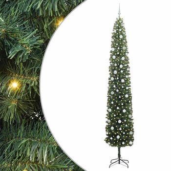 Árbol De Navidad | Decoraciones De Navidad Artificial Verde 270 Cm Pvc, Acero Y Plástico