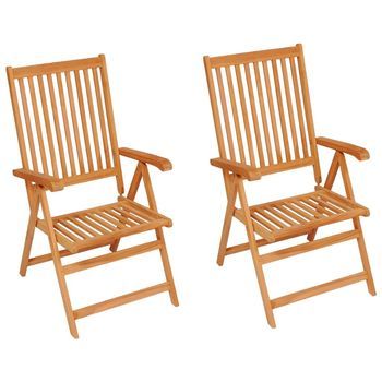 Pack 2 Uds Sillas De Jardín | Silla De Exterior | Sillón Y Cojines Azul Royal Madera Maciza Teca