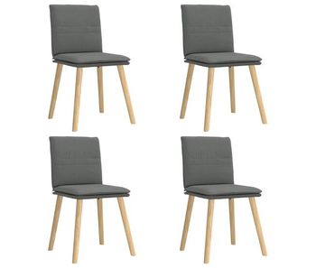 Vidaxl sillas de comedor giratorias 4 unidades tela gris oscuro