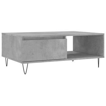 Mesa De Centro，mesa Auxiliar，mesa De Café Madera De Ingeniería Gris Hormigón 90x60x35 Cm
