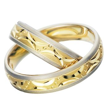 Alianzas oro amarillo y blanco 5mm