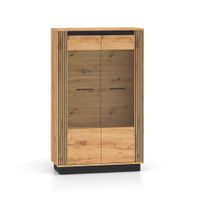vajillero 2 puertas y negro fachada de mdf madera