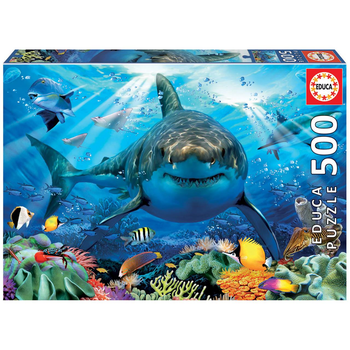 Educa - Puzzle 500 piezas Gran Tiburón Blanco (18478)