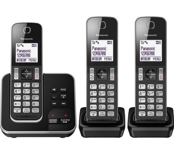 PANASONIC KX-TGD623EB Cordless Phone - Triple Handsets