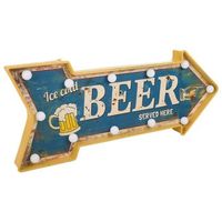 placa luminosa de pared de plastico azul 65x275x105