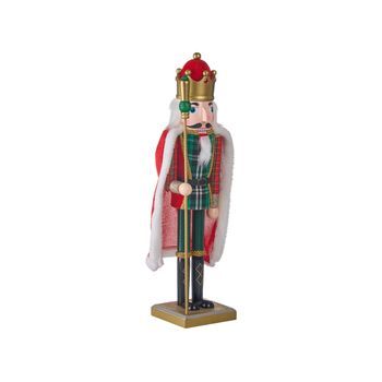 Figurita Decorativa Navidad De Cascanueces De Madera De Pino Con Boca Que Se Abre Hecha A Mano Rojo Hallsjon