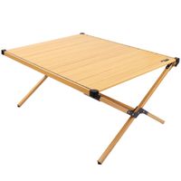 mesa plegable glamping desmontable con bolsa de transporte 885x705x43 cm tierra