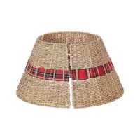 base de arbol de navidad de hierba marina natural hecho a mano redondo cubre pie cubre maceta faldon accesorios interior r45 cm marche