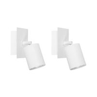 juego de 2 lamparas de pared aplique de metal blanco luz ajustable glamour diseno minimalista iluminacion para dormitorio tigris