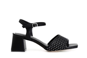 sandalias gilda con malla de pedrería black 36