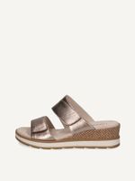 caprice mule brown made of leather without heel size 41