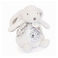 luz nocturna edredon musical conejo - blanco - doudou et compagnie