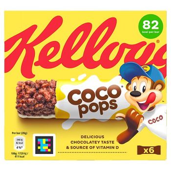 Kelloggs Coco Pops Cereal Bars 6 Pack