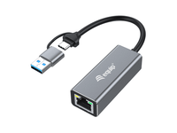 adaptador de red usb-c 32 a 25gb rj45 incluye adaptador usb-a equip