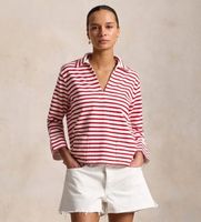 polo ralph lauren para mujer 211a12733002 polo striped rojo m casual algodon manga larga