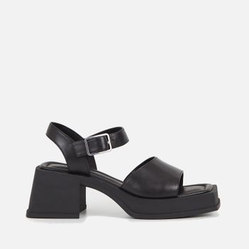 Vagabond Hennie Leather Heeled Platform Sandals - UK 8