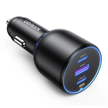 UGREEN CD293 PD130W Cargador USB PD de 3 puertos USB-A+2USB-C PD3.0 QC3.0 Soporte AFC FCP APPLE5V2.4A BC1.2 Carga rápida