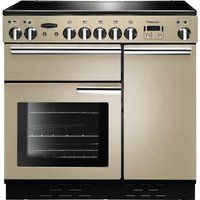 rangemaster professional 90 electric ceramic range cooker - cream  chrome cream
