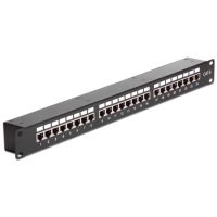 panel de parcheo delock 43295 24 puertos cat6 1u negro