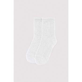 Ysabel Mora Calcetines Calcetines infantiles calados algodón blanco para niña