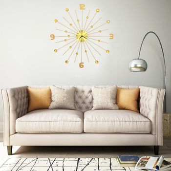 Reloj De Pared | Reloj Mural De Metal Dorado 70 Cm Cfw168140 Cfw86845