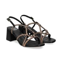 bibi lou sandalias con tacon mujer - marron dorado talla 38