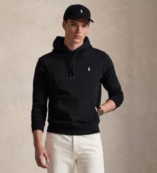 Polo Ralph Lauren para hombre. 710907092013 Sudadera de punto doble con capucha negro (M), Casual, Algodón