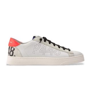 P448 para hombre. S25JACKC103 Zapatillas de piel Jack C 103 blanco (43), Plano, Cordones, Casual