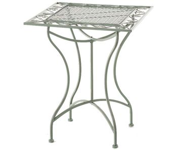 Mesa de jardin asina metal verde antiguo 60x60x72 cm