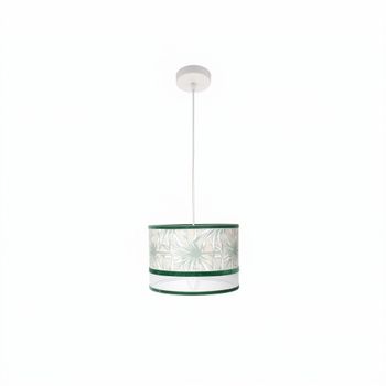 Colgante caledonia 1xe27 blanco/verde regx30x30cm