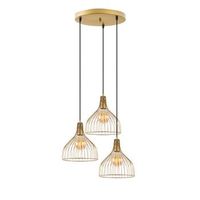 lampara de techo cafu-11566-2 oro brillante metal 49x49x121 cm