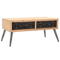 mesa de centro de madera maciza de abeto 115x55x50 cm vidaxl
