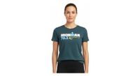 camiseta de manga corta ironman 70 3 marbella azul turquesa para mujer