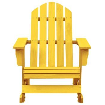 Silla Mecedora Jardín | Silla De Exterior | Sillón Adirondack Madera Maciza Abeto Amarillo