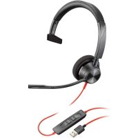 poly blackwire 3310 auricular monoaural con microfono usb negros