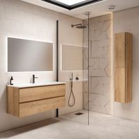 mueble coral 120 cm 1s roble hafas pack mueble  lavabo