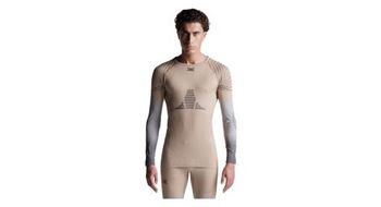 Maillot de manga larga x bionic invent graphics beige gris  hombre
