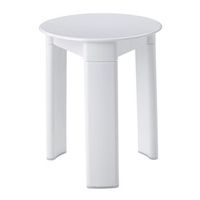 taburete de bano 3 patas blanco